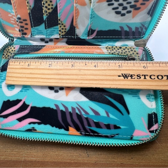 Wander Vibrant Tropical Artistic Print Zippered Wallet Abstract Floral Motifs - Picture 15 of 15